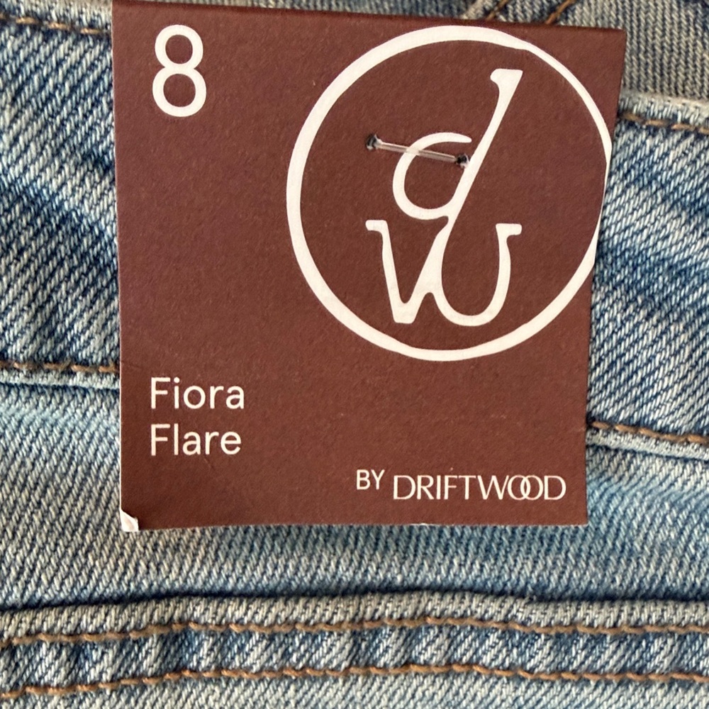 Driftwood Fiora Flare Jeans | Embroidered Floral Boho Western Farrah Style 8 NWT - Picture 6 of 9